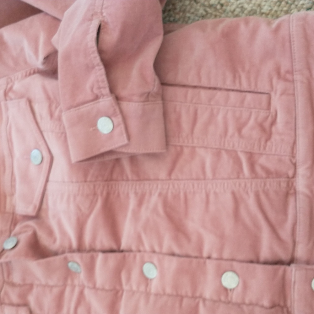 NWT Ann Taylor LOFT Sherpa Lined Corduroy Trucker Jacket Medium - Picture 4 of 10